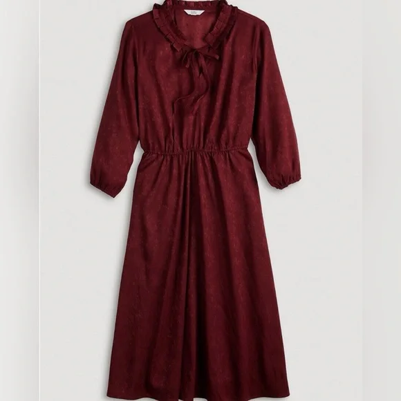 Croft & Barrow Ruffle Neck Dress SZ Medium NWOT - Picture 6 of 11